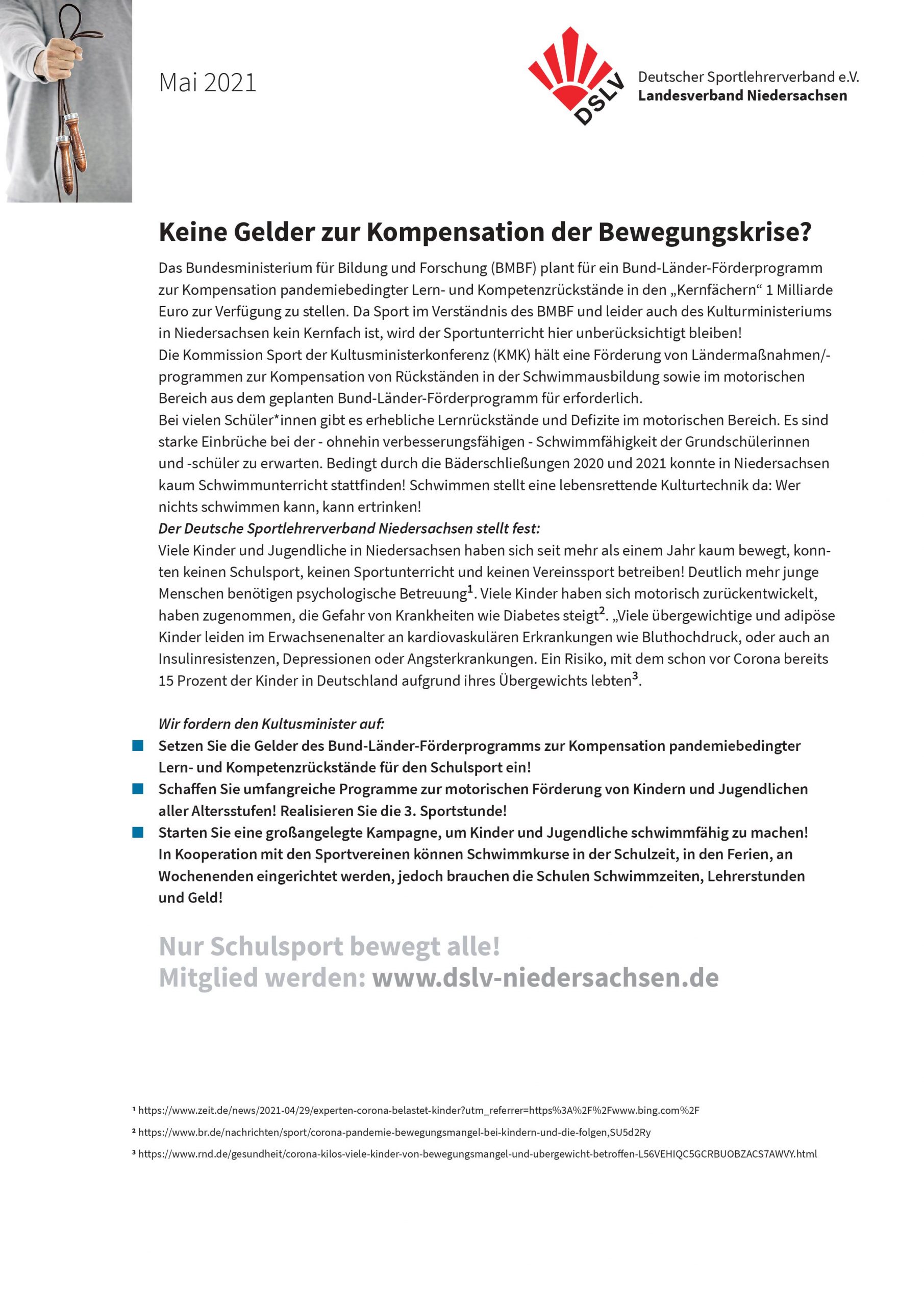 Aktionstag zum Schulsport für Schüler*innen mit und ohne Behinderung an 1000 Schulen in Deutschland: Sport- und Bewegungsaktivitäten mit und ohne Wettkampfgedanken!
