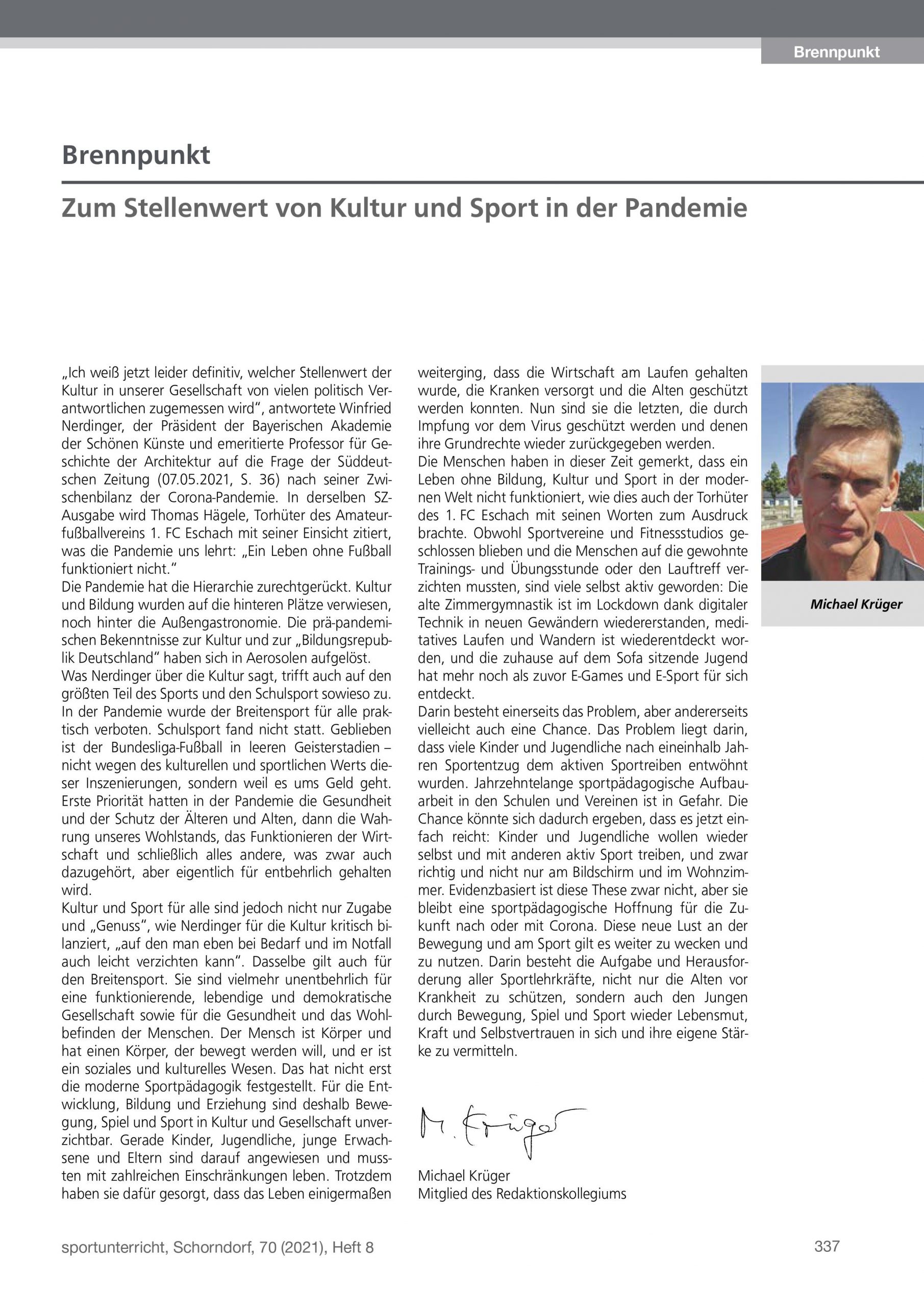 Brennpunkt Ausgabe August 2020