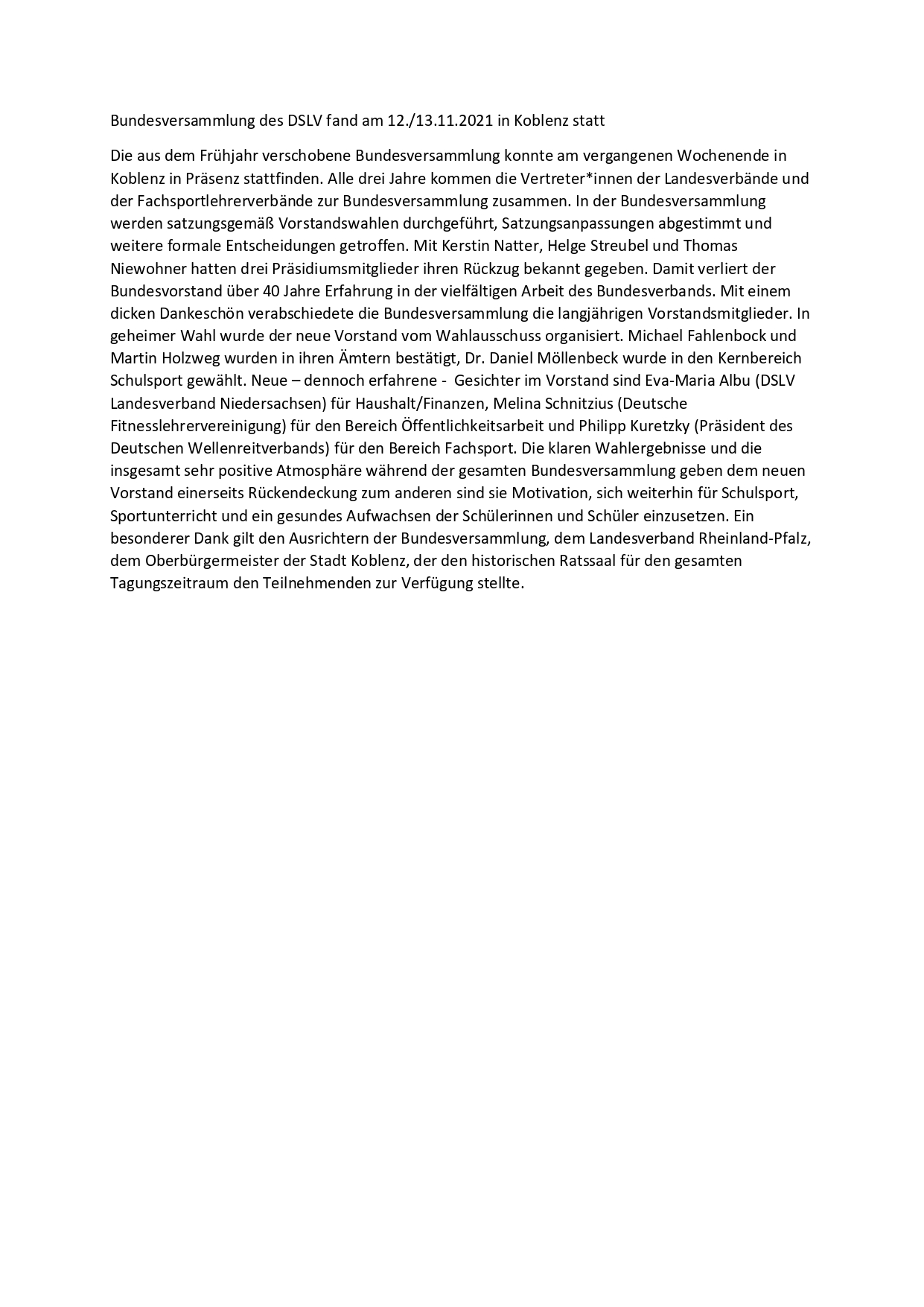 Aktionstag zum Schulsport für Schüler*innen mit und ohne Behinderung an 1000 Schulen in Deutschland: Sport- und Bewegungsaktivitäten mit und ohne Wettkampfgedanken!