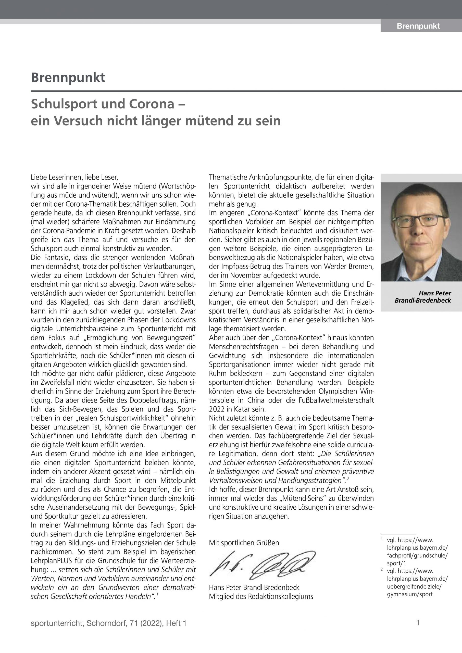 Brennpunkt Ausgabe August 2020