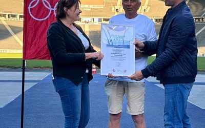 Auszeichnung der Deutschen Olympischen Gesellschaft Berlin durch den DSLV im Olympiastadion Berlin